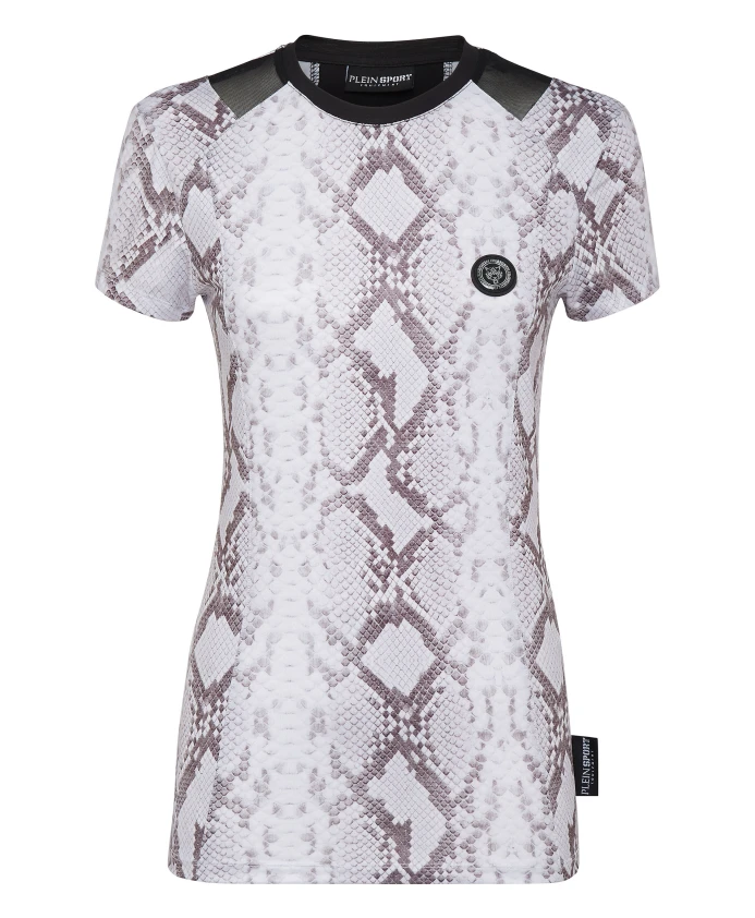 Футболка с круглым вырезом и принтом под питона. Plein Sport, серый
Футболка с круглым вырезом и принтом под питона. Plein Sport, серый