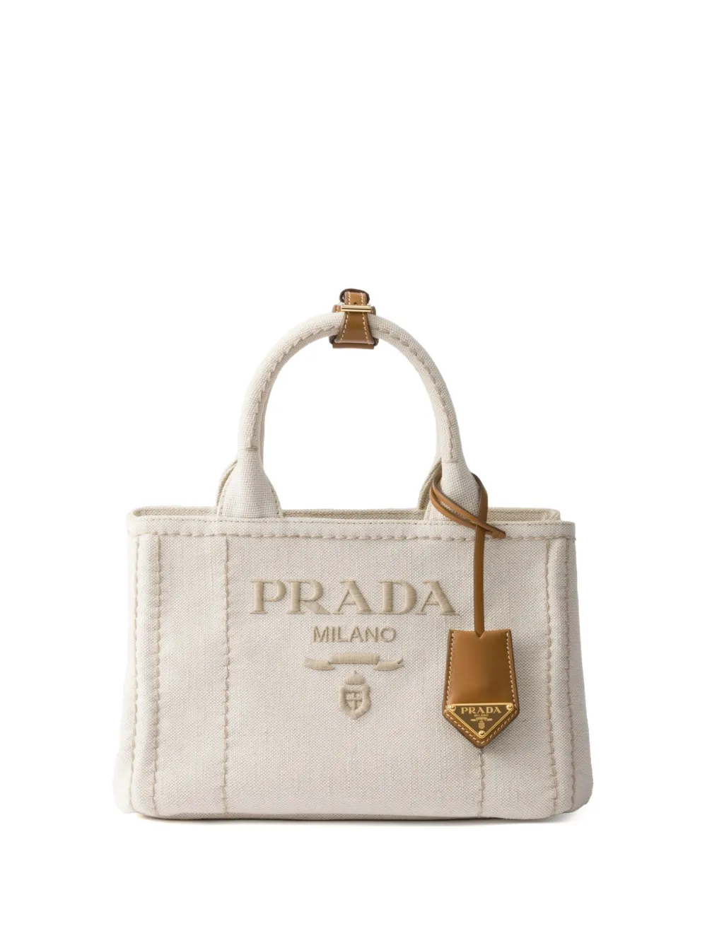 Маленькая сумка с вышитым логотипом Prada, нейтральный
Маленькая сумка с вышитым логотипом Prada, нейтральный