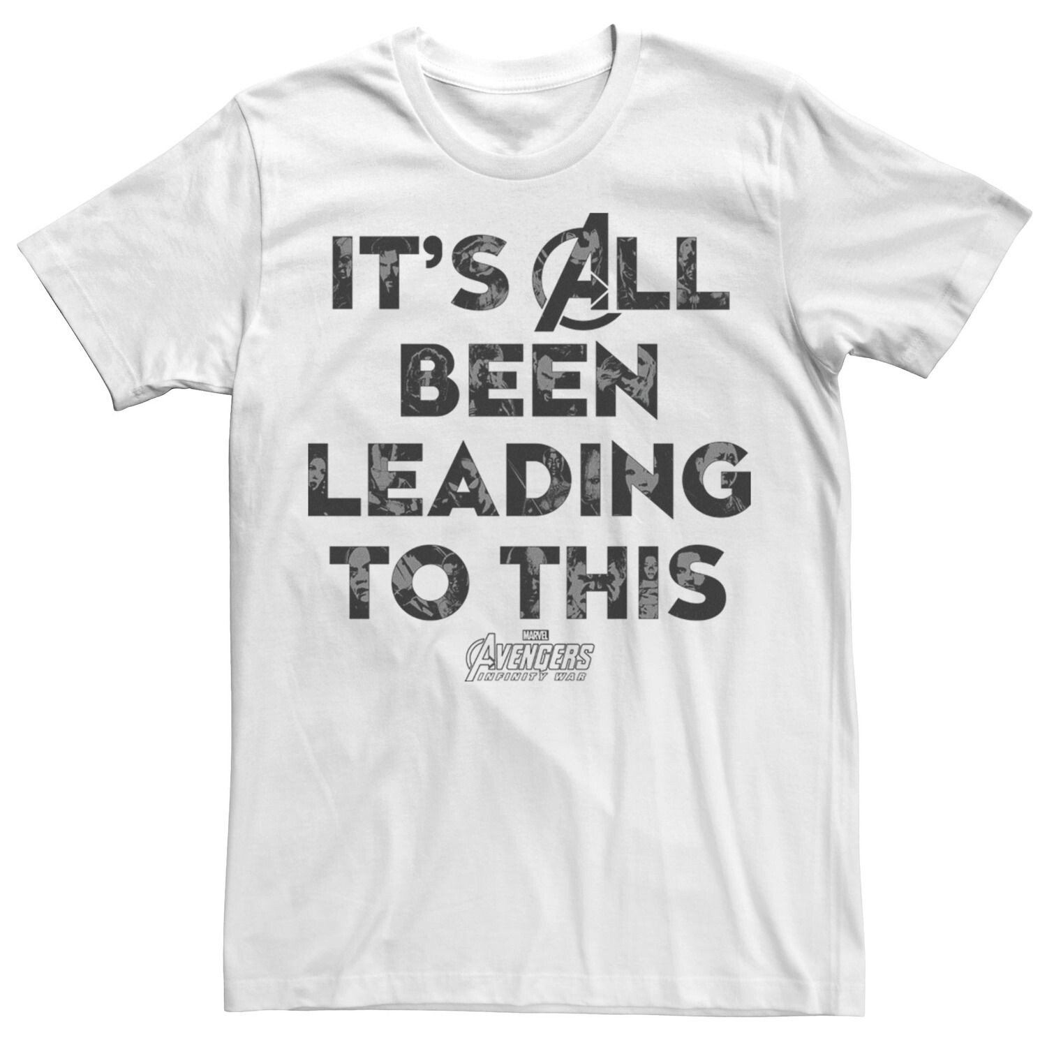 Мужская футболка Infinity War приводит к этой футболке с буквенным принтом Marvel 
Мужская футболка Infinity War приводит к этой футболке с буквенным принтом Marvel