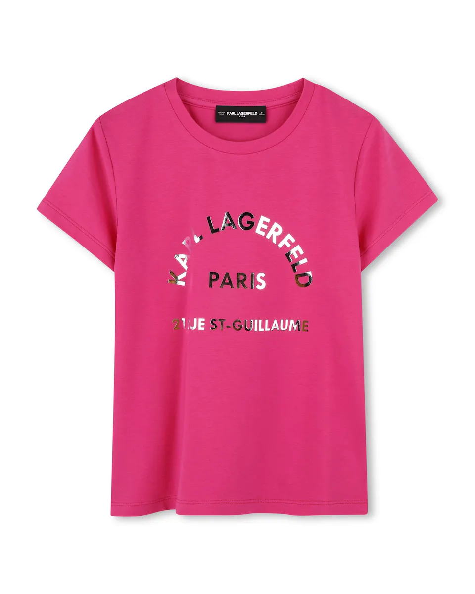Футболка с коротким рукавом и иллюстрацией для девочки спереди Karl Lagerfeld Kids, цвет Rosa
Футболка с коротким рукавом и иллюстрацией для девочки спереди Karl Lagerfeld Kids, цвет Rosa