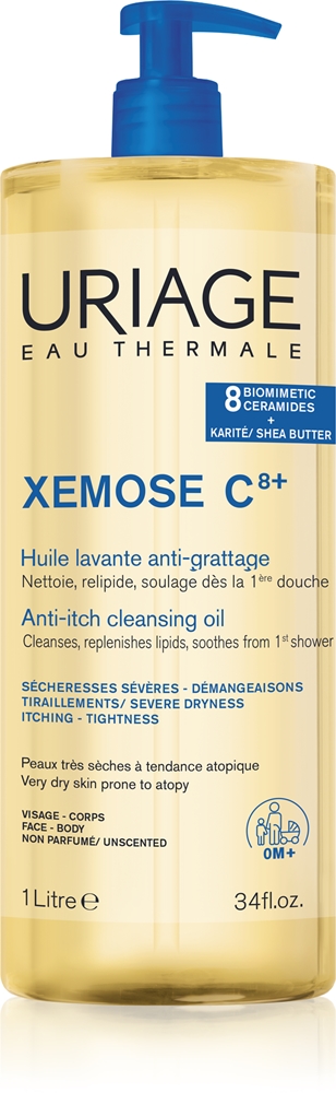 Очищающее масло Xemose C8+ против зуда, успокаивающее очищающее масло для сухой и склонной к экземе кожи Uriage, 1000 мл
Очищающее масло Xemose C8+ против зуда, успокаивающее очищающее масло для сухой и склонной к экземе кожи Uriage, 1000 мл