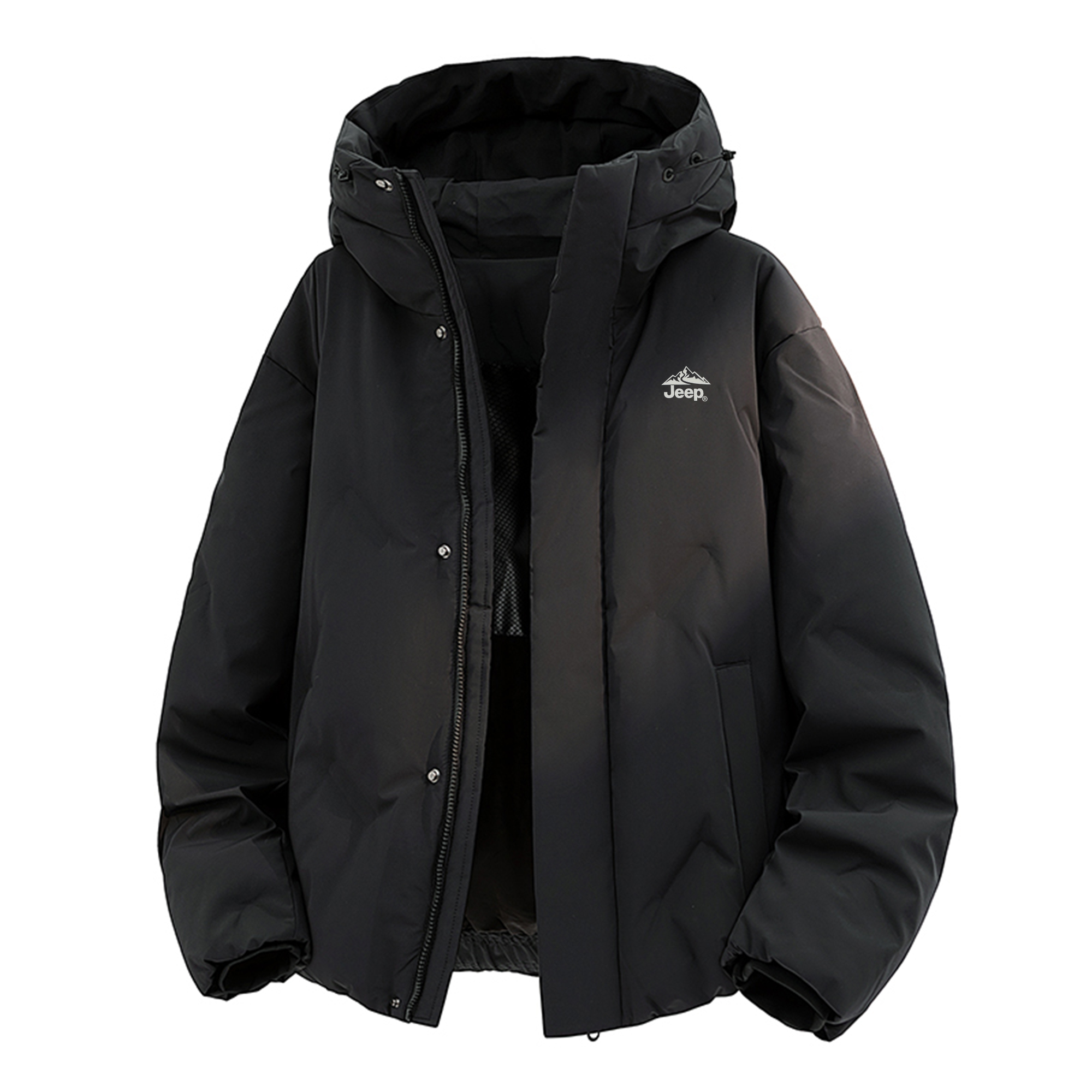 Jeep Пуховик Unisex Black с капюшоном утепленный
Jeep Пуховик Unisex Black с капюшоном утепленный