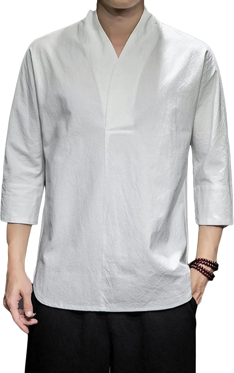 JEsilunmaMY мужская футболка 3/4 рукава из хлопка и льна, V-образный вырез, свободный крой
JEsilunmaMY мужская футболка 3/4 рукава из хлопка и льна, V-образный вырез, свободный крой