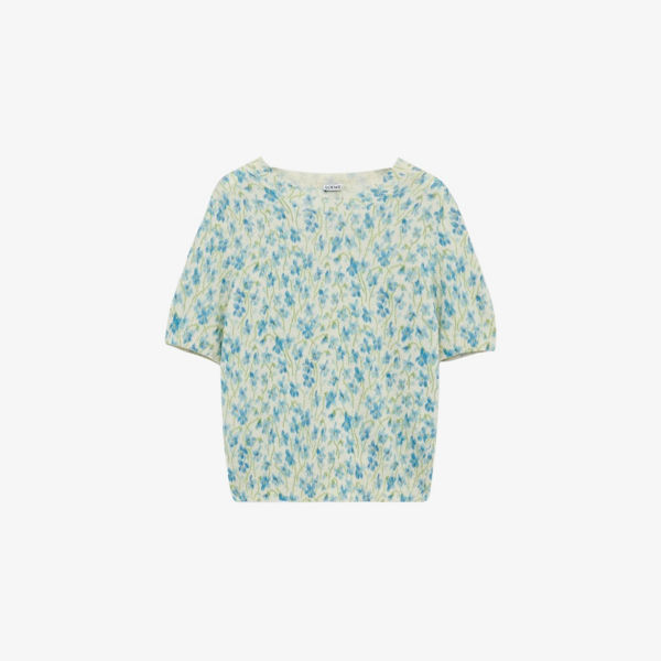 Джемпер Loewe с цветочной интарсией, бирюзовый
Джемпер Loewe с цветочной интарсией, бирюзовый