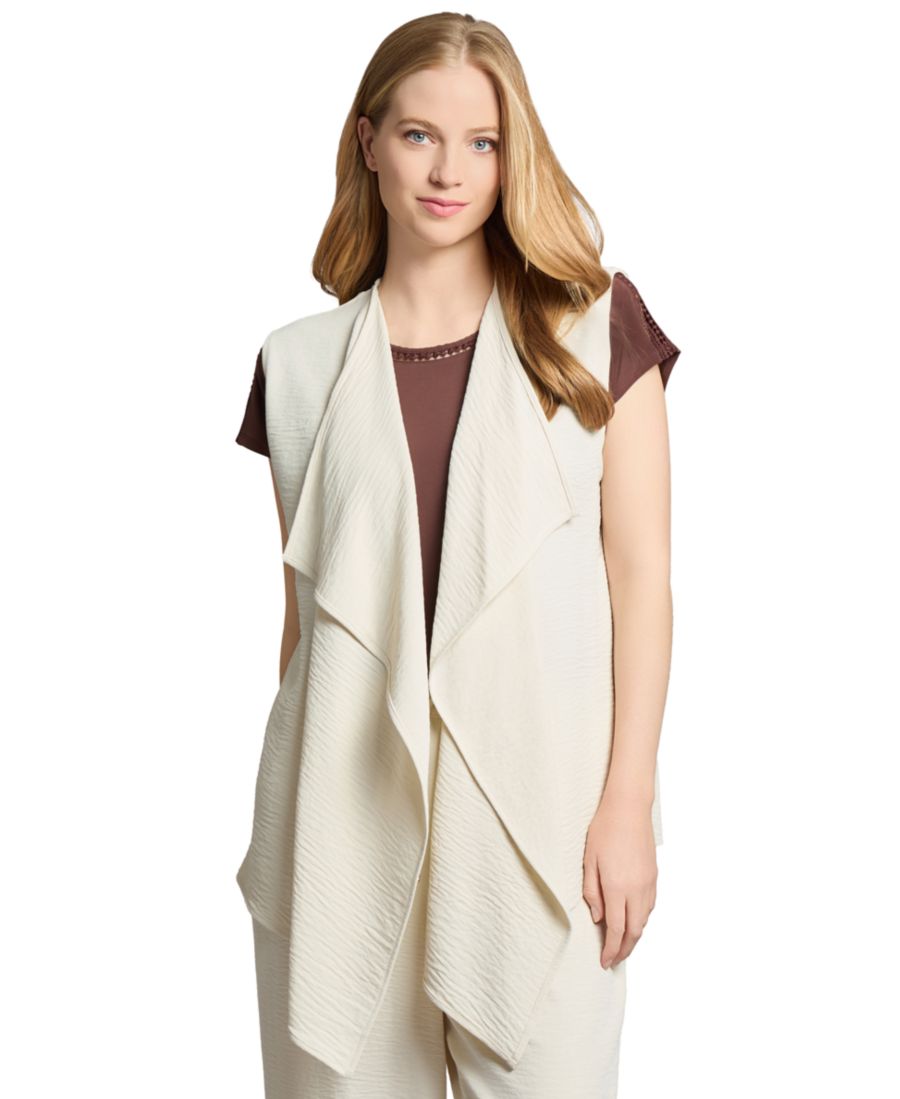 Женский жилет с каскадными лацканами и открытой передней частью Jones New York, Coconut
Женский жилет с каскадными лацканами и открытой передней частью Jones New York, Coconut