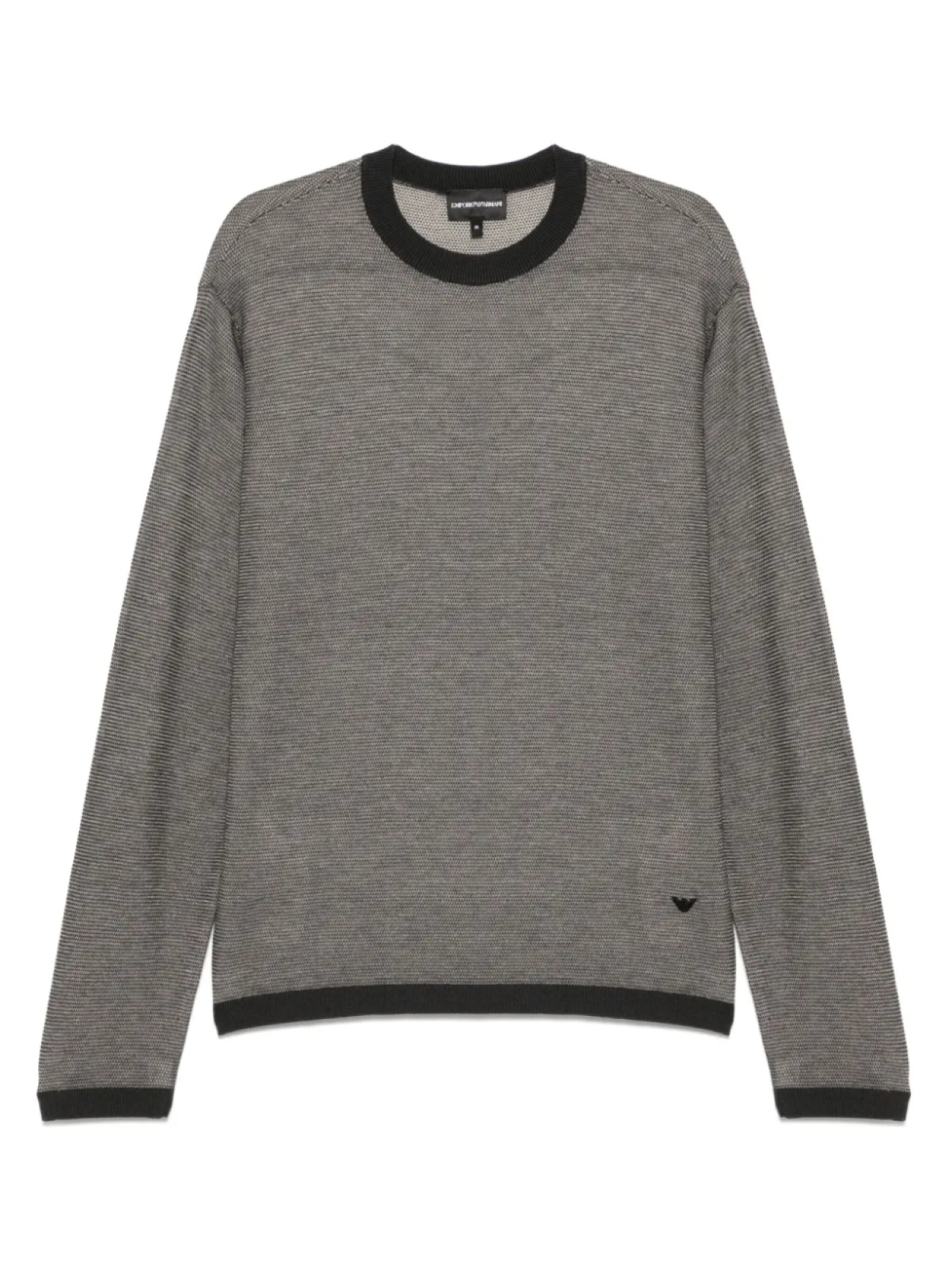 Фактурный свитер Emporio Armani, серый 
Фактурный свитер Emporio Armani, серый