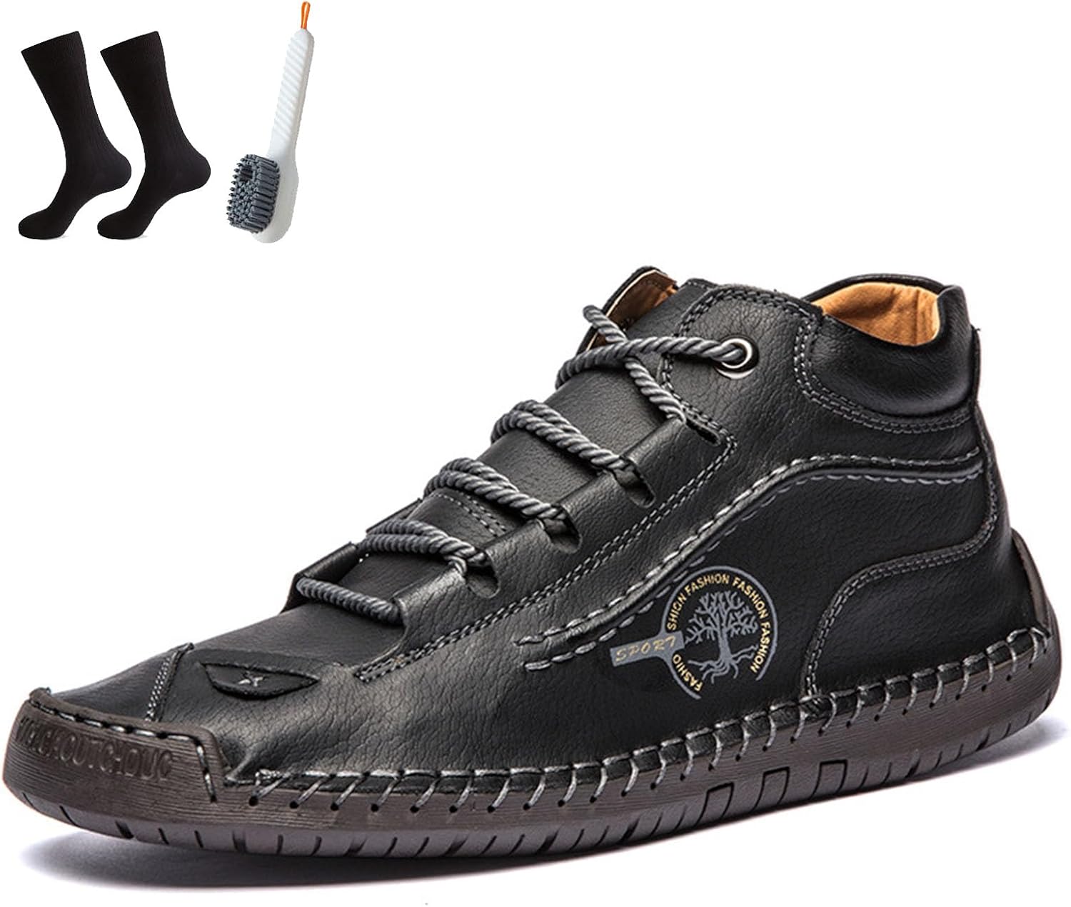 Мужская обувь, ручной работы из ретро-свинной кожи, ортопедические слипоны для походов, кроссовки Rolinb, черный
Мужская обувь, ручной работы из ретро-свинной кожи, ортопедические слипоны для походов, кроссовки Rolinb, черный