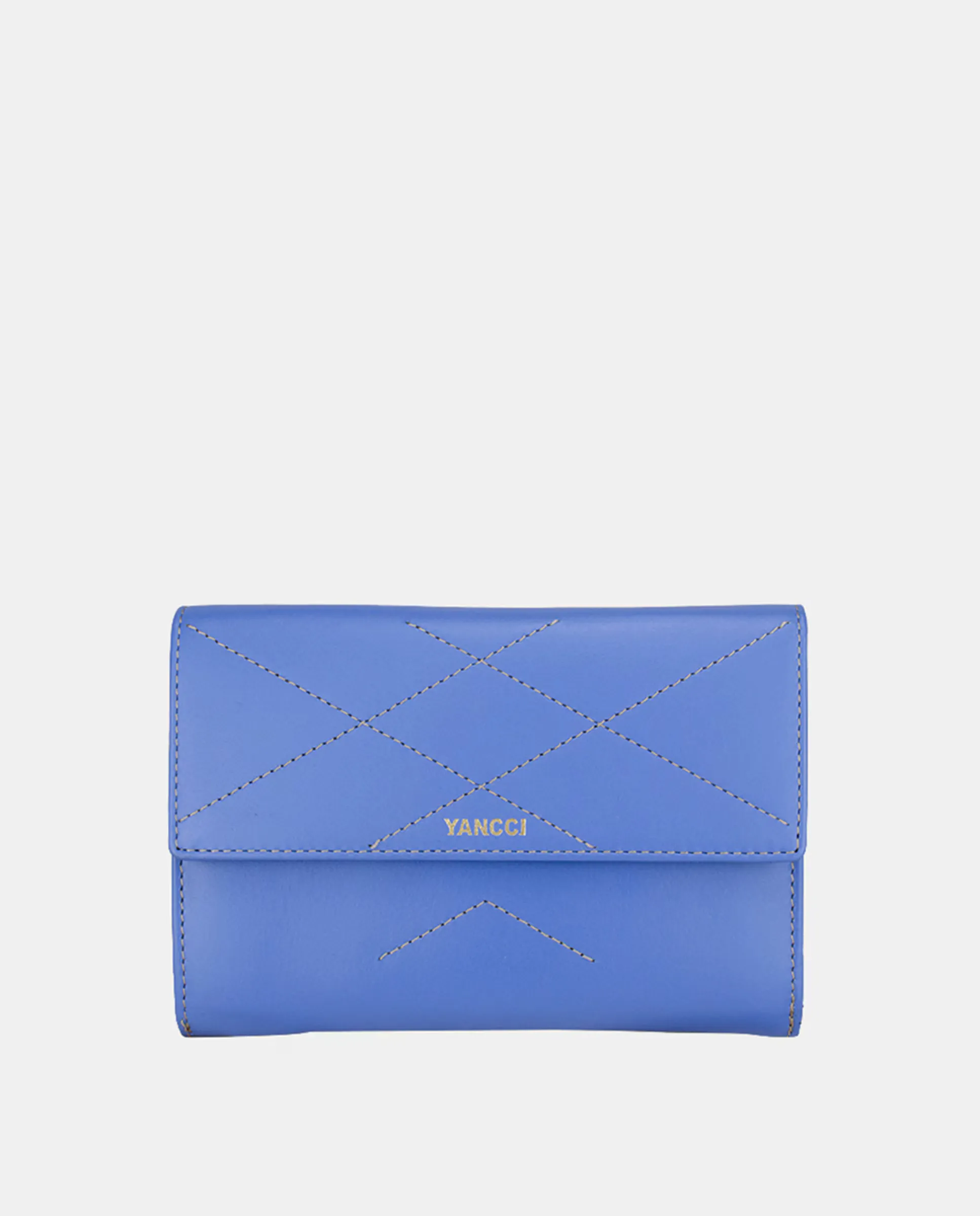 Средний женский кошелек YANCCI из кожи с ромбовидной строчкой в качестве декора, светло-голубой
Средний женский кошелек YANCCI из кожи с ромбовидной строчкой в качестве декора, светло-голубой