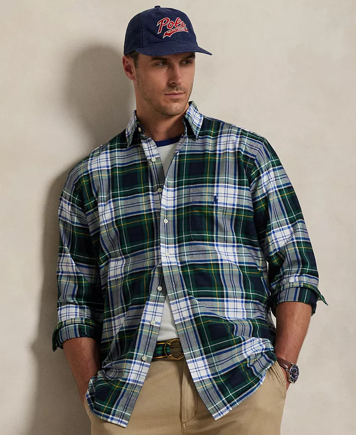 Мужская рубашка оксфорд в клетку Big & Tall Polo Ralph Lauren, синий
Мужская рубашка оксфорд в клетку Big & Tall Polo Ralph Lauren, синий