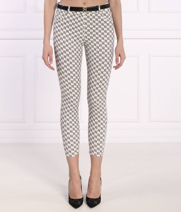 Брюки Elisabetta Franchi Slim Fit с поясом, бежевый
Брюки Elisabetta Franchi Slim Fit с поясом, бежевый