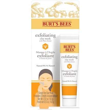 99,1% натуральная отшелушивающая маска из глины 16,1 г, Burt'S Bees
99,1% натуральная отшелушивающая маска из глины 16,1 г, Burt'S Bees