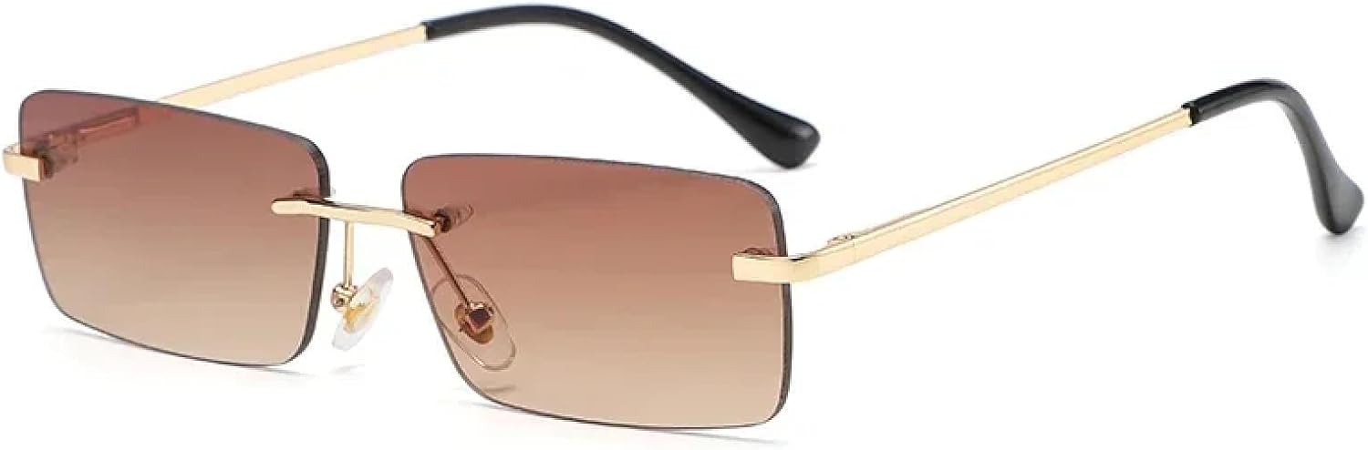 Солнцезащитные очки с защитой от УФ-излучения UV400 | Компактные, без оправы, металлические | Для женщин и мужчин, для занятий спортом на открытом воздухе и вождения DSVIGF, Gold Brown
Солнцезащитные очки с защитой от УФ-излучения UV400 | Компактные, без оправы, металлические | Для женщин и мужчин, для занятий спортом на открытом воздухе и вождения DSVIGF, Gold Brown