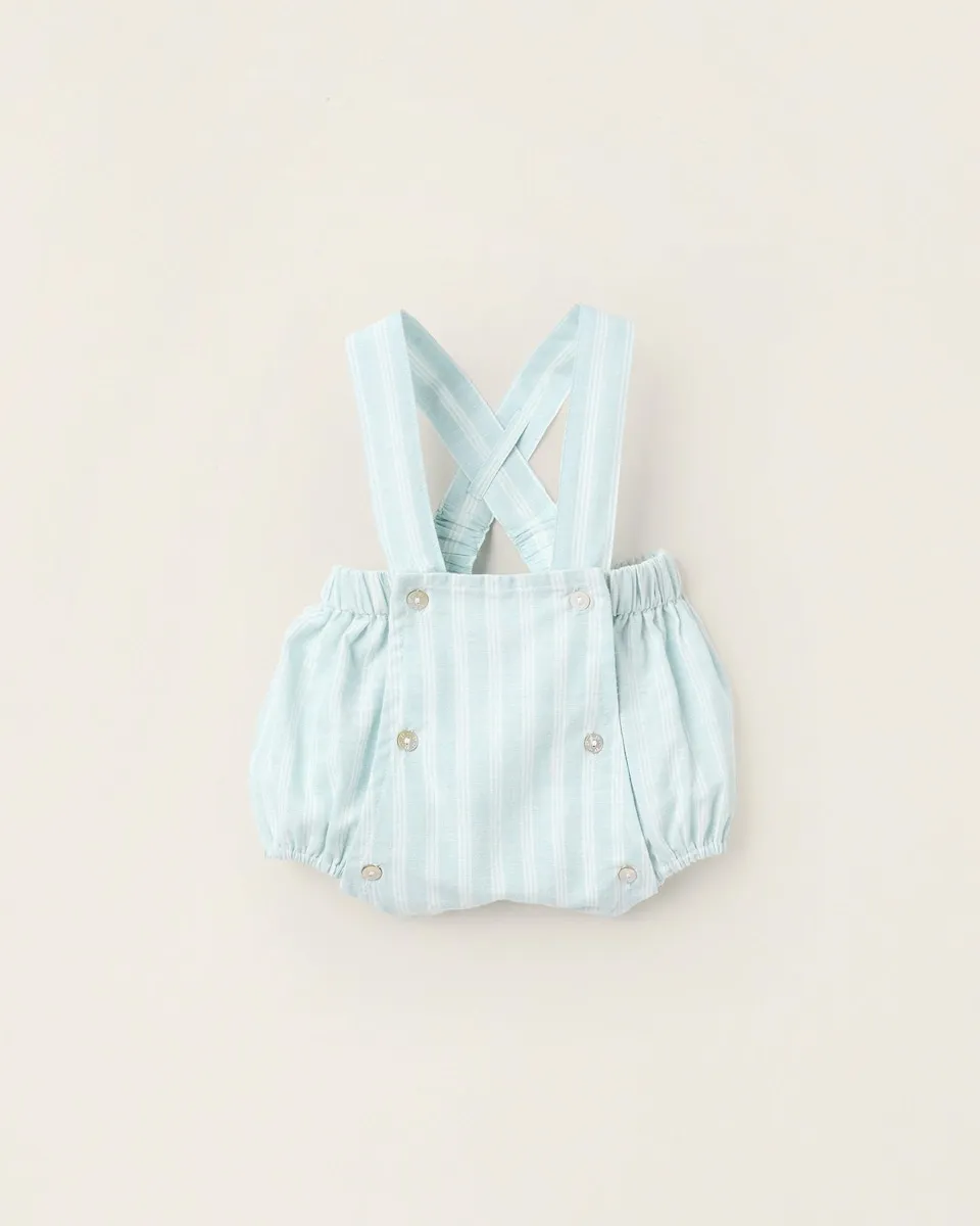 Полосатый детский комбинезон из хлопка и льна со съемными лямками Zippy, светло-голубой
Полосатый детский комбинезон из хлопка и льна со съемными лямками Zippy, светло-голубой