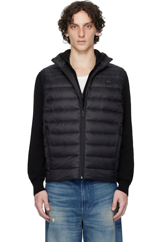 Черный упаковываемый водоотталкивающий стеганый жилет BOSS
Черный упаковываемый водоотталкивающий стеганый жилет BOSS