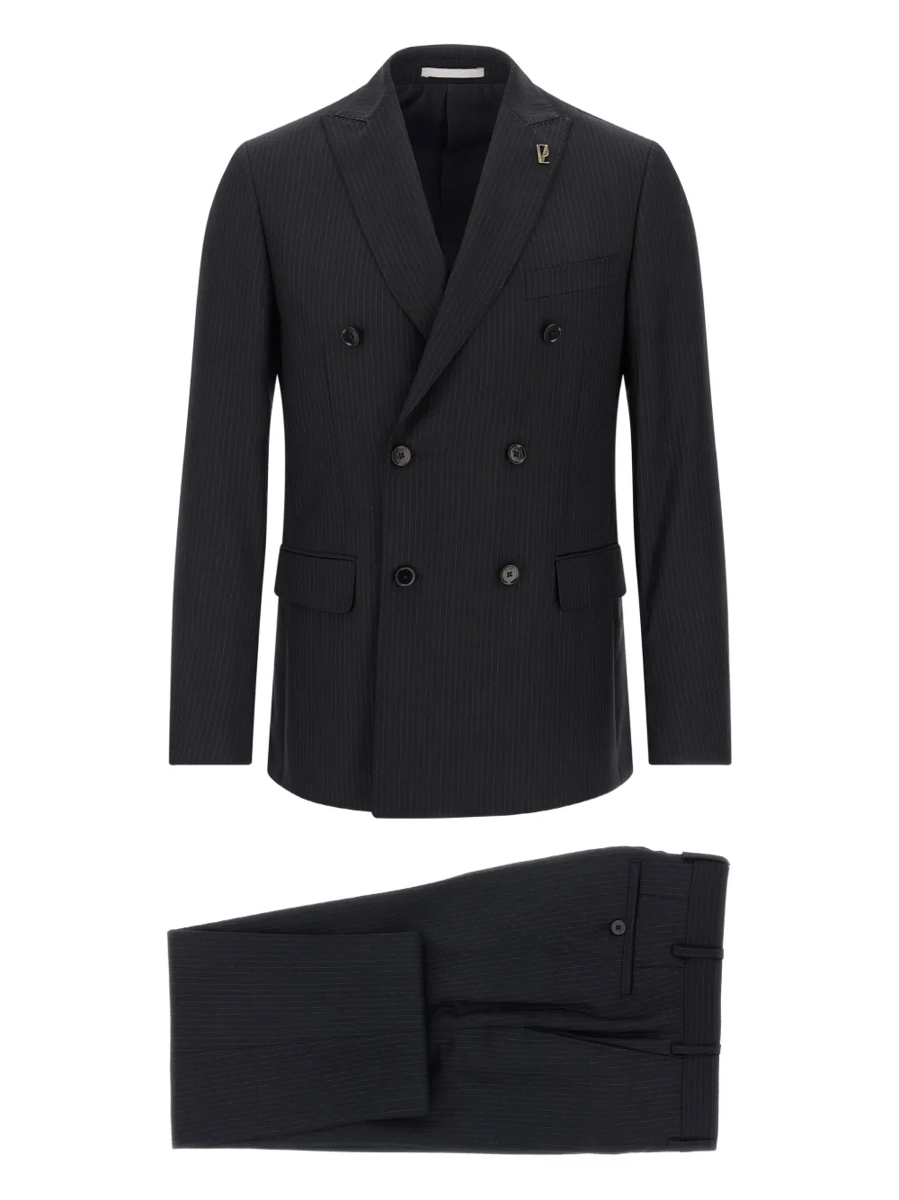 Двубортный костюм в тонкую полоску Pal Zileri, синий
Двубортный костюм в тонкую полоску Pal Zileri, синий