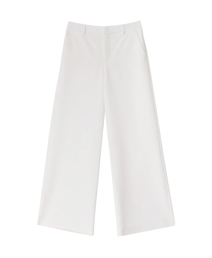 Белые брюки с широкими штанинами Moschino, белый
Белые брюки с широкими штанинами Moschino, белый