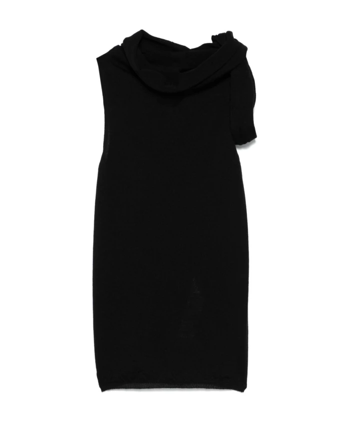 Черный топ без рукавов с ниспадающим вырезом. Rick Owens, черный
Черный топ без рукавов с ниспадающим вырезом. Rick Owens, черный