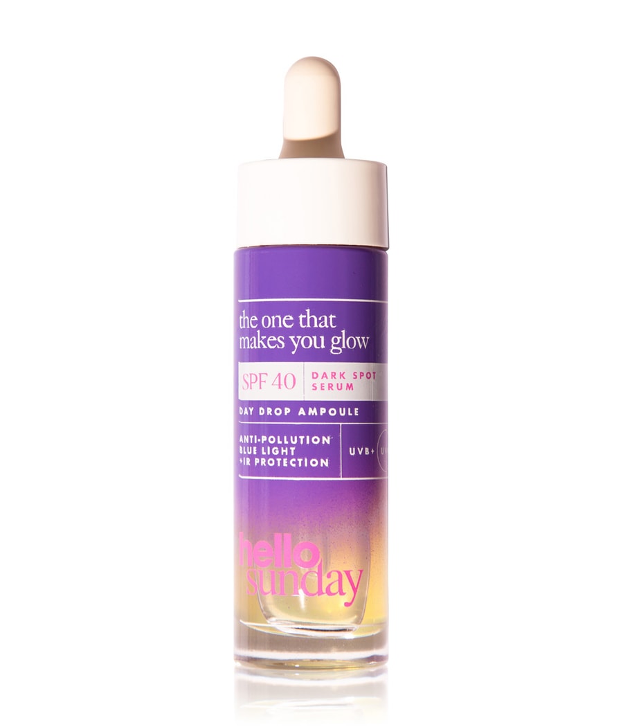 Сыворотка для лица Hello Sunday the one that makes you glow Dark spot serum SPF 40, 30 ml
Сыворотка для лица Hello Sunday the one that makes you glow Dark spot serum SPF 40, 30 ml