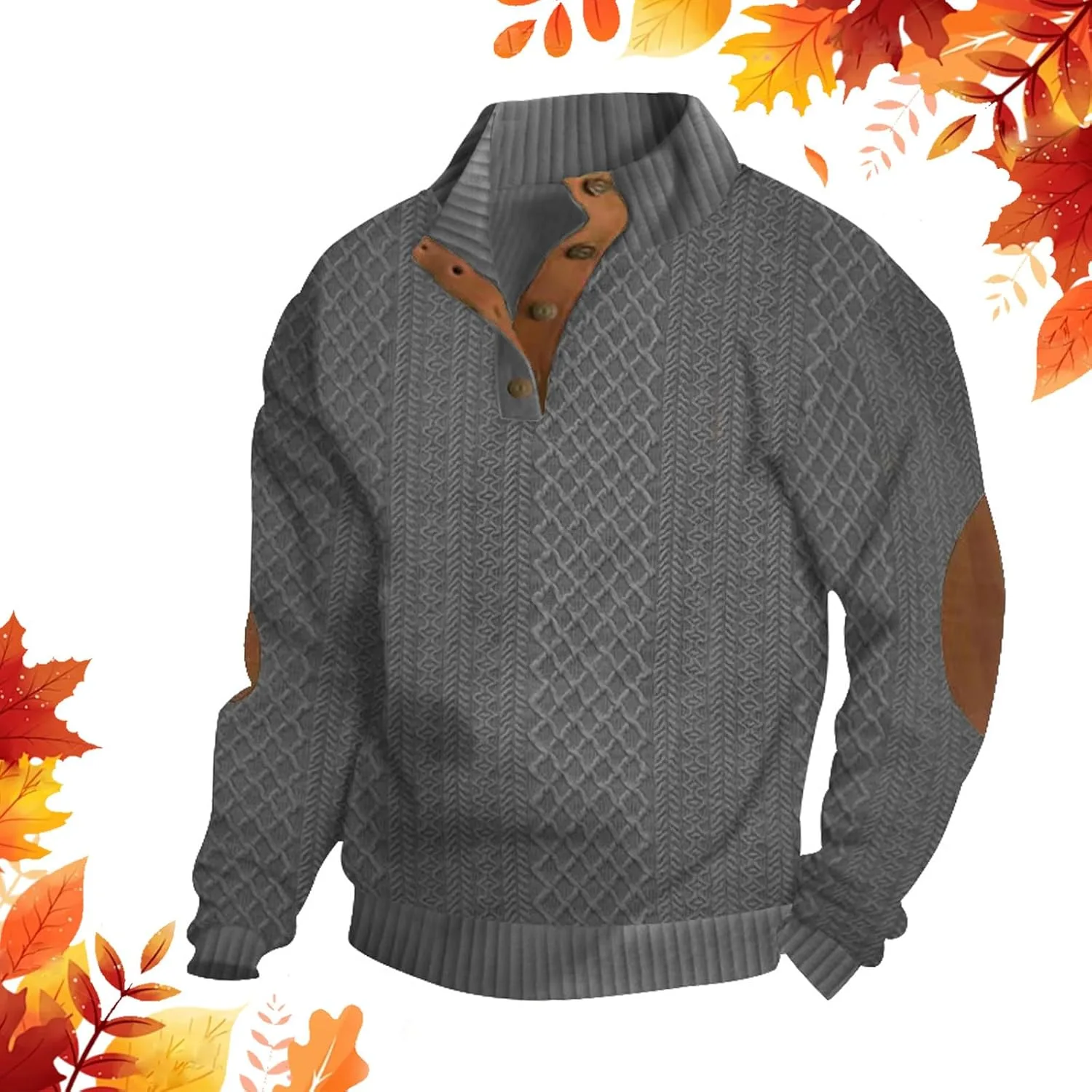 Свитер мужской, 2026, кабельная вязка, высокий воротник, накладки на локтях Cohbskj
Свитер мужской, 2026, кабельная вязка, высокий воротник, накладки на локтях Cohbskj