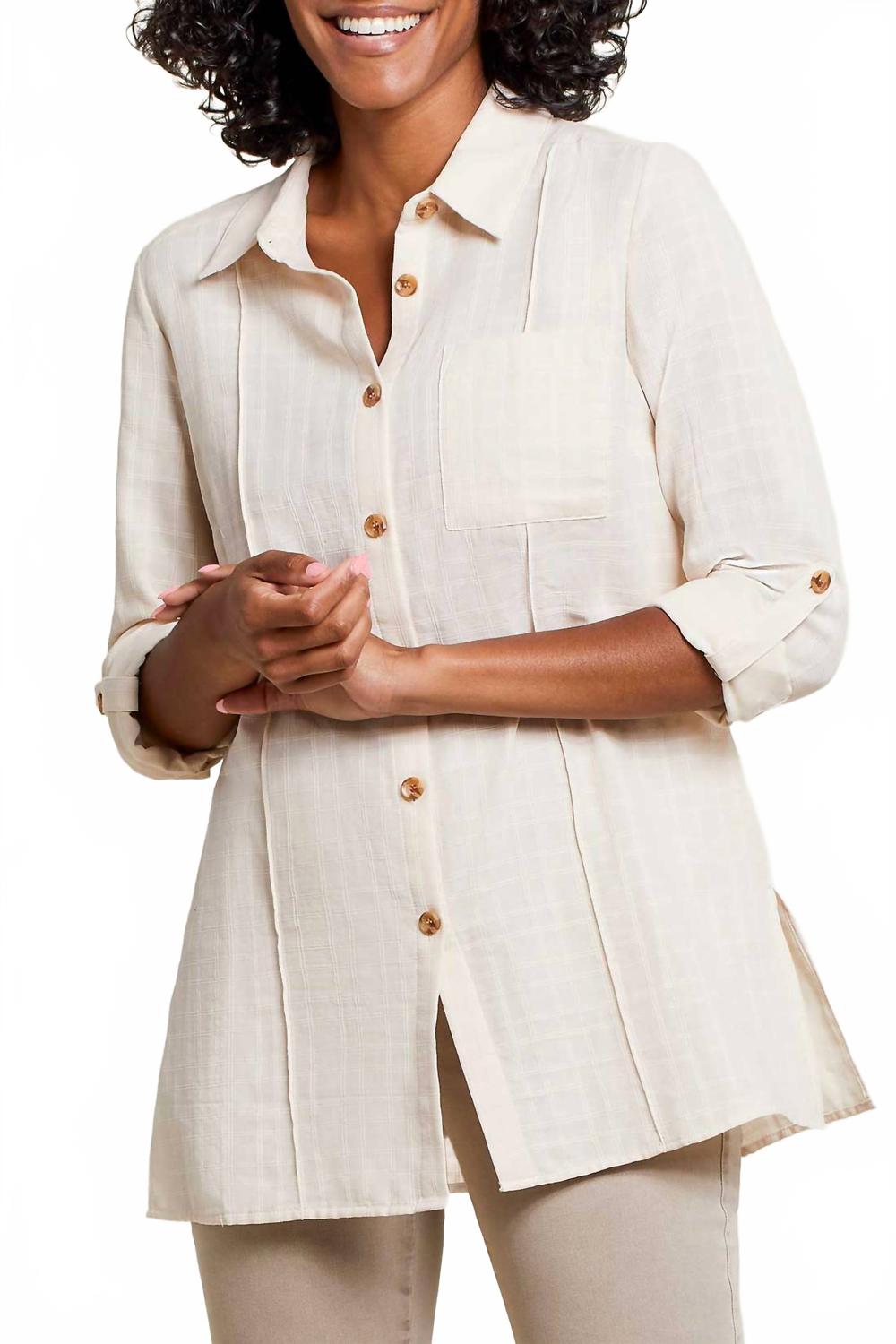 Рубашка с защипами из льна TRIBAL, Flax
Рубашка с защипами из льна TRIBAL, Flax