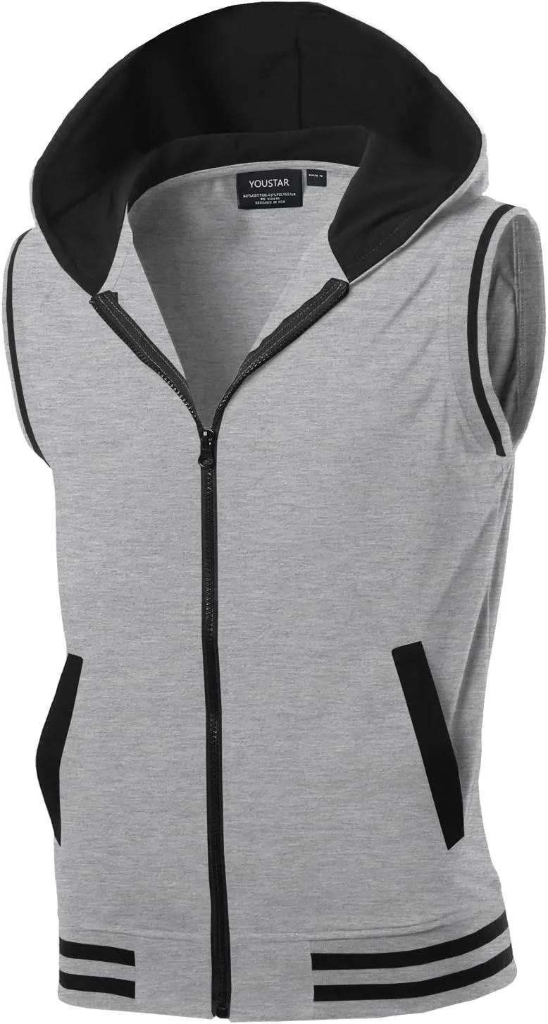 Мужская худи без рукавов с молнией и шнурком Youstar
Мужская худи без рукавов с молнией и шнурком Youstar