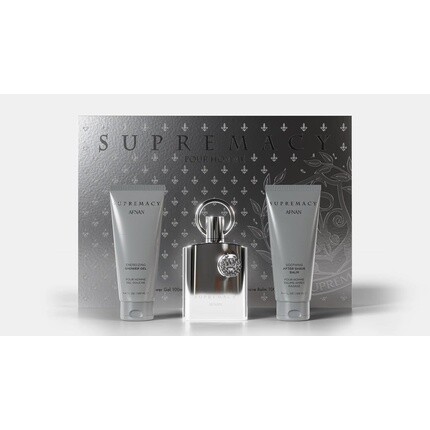 Afnan Supremacy Silver 3 Piece Gift Set Shower Gel 100ml Edp Spray 100ml After Shave Balm 100ml
Afnan Supremacy Silver 3 Piece Gift Set Shower Gel 100ml Edp Spray 100ml After Shave Balm 100ml