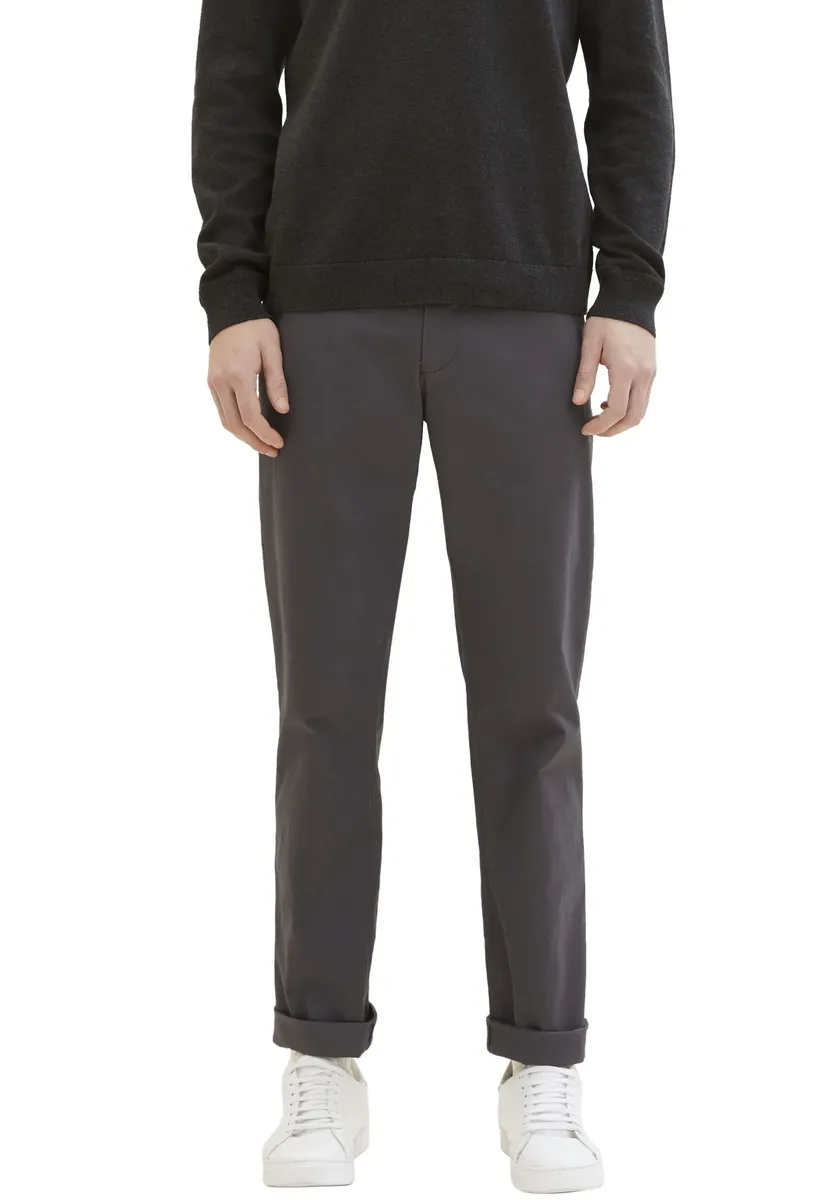 Брюки чиносы TOM TAILOR, серый 
Брюки чиносы TOM TAILOR, серый