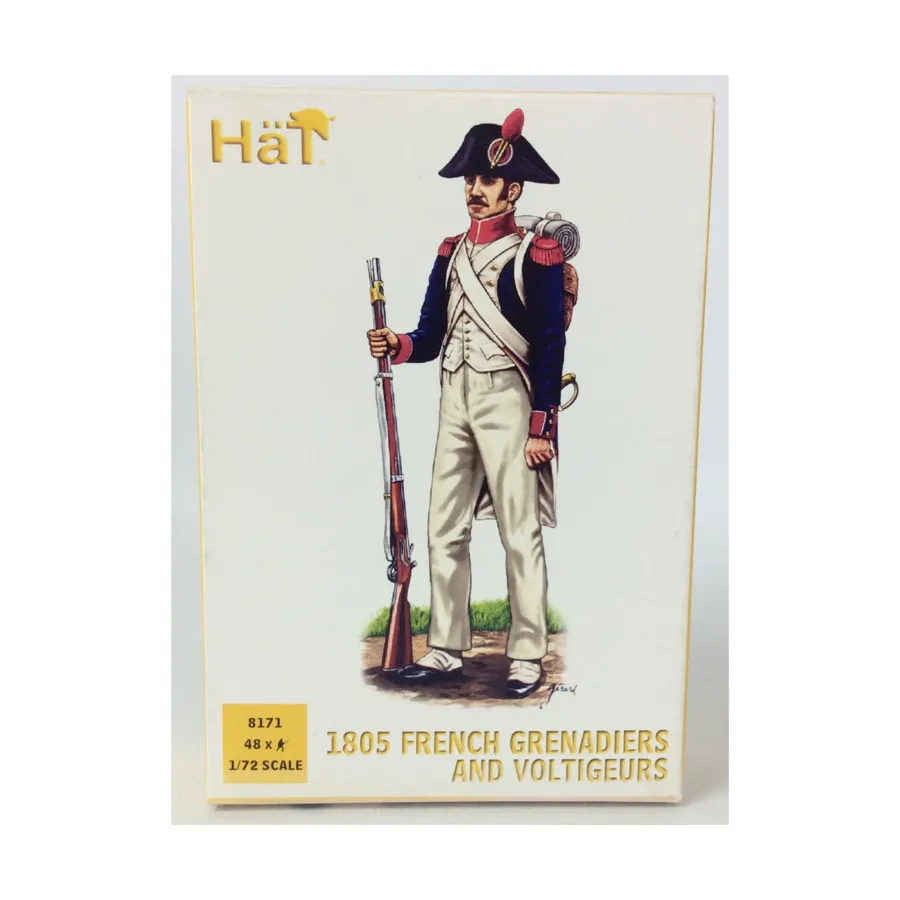 1805 г. Французские гренадеры и вольтижеры, Historical Plastic Military Figures - Napoleonic (1:72) (Hat Industries)
1805 г. Французские гренадеры и вольтижеры, Historical Plastic Military Figures - Napoleonic (1:72) (Hat Industries)