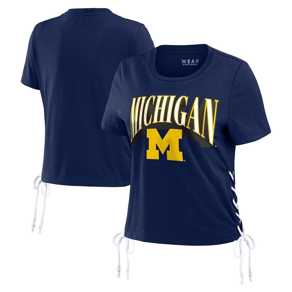 Женская одежда WEAR by Erin Andrews Темно-синяя укороченная футболка Michigan Wolverines со шнуровкой по бокам, цвет Mic Navy
Женская одежда WEAR by Erin Andrews Темно-синяя укороченная футболка Michigan Wolverines со шнуровкой по бокам, цвет Mic Navy