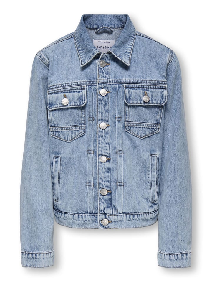Джинсовая куртка ONLY & SONS Junior, светло-синий деним
Джинсовая куртка ONLY & SONS Junior, светло-синий деним
