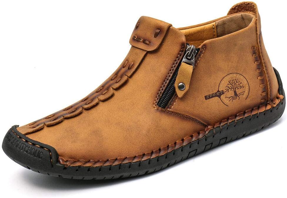 Мужские ботинки QINGCOMFACAI на щиколотку, кожаные повседневные лоферы, обувь с пристрачиванием вручную, чукка, удобная обувь для вождения и работы на улице, коричневый
Мужские ботинки QINGCOMFACAI на щиколотку, кожаные повседневные лоферы, обувь с пристрачиванием вручную, чукка, удобная обувь для вождения и работы на улице, коричневый