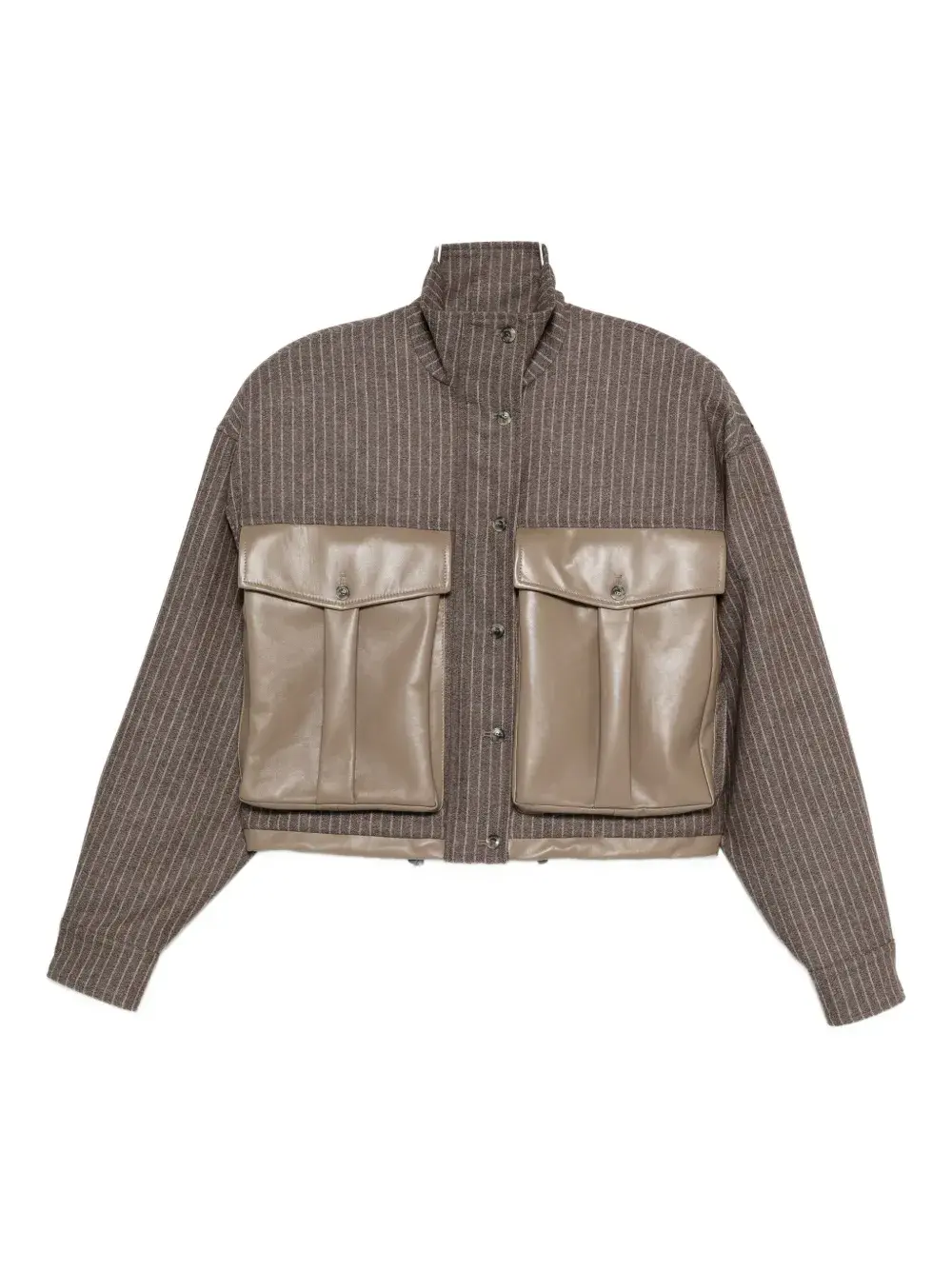 Полосатая куртка с карманами The Mannei, коричневый
Полосатая куртка с карманами The Mannei, коричневый