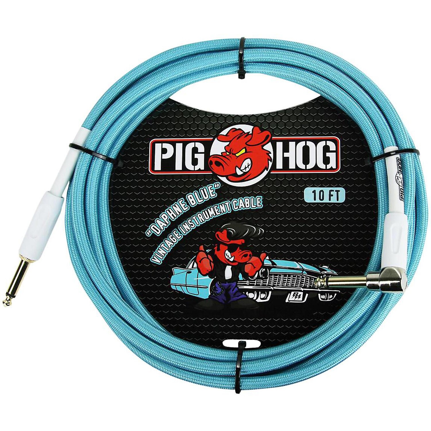 Угловой инструментальный кабель Pig Hog, 10 футов, Daphne Blue
Угловой инструментальный кабель Pig Hog, 10 футов, Daphne Blue
