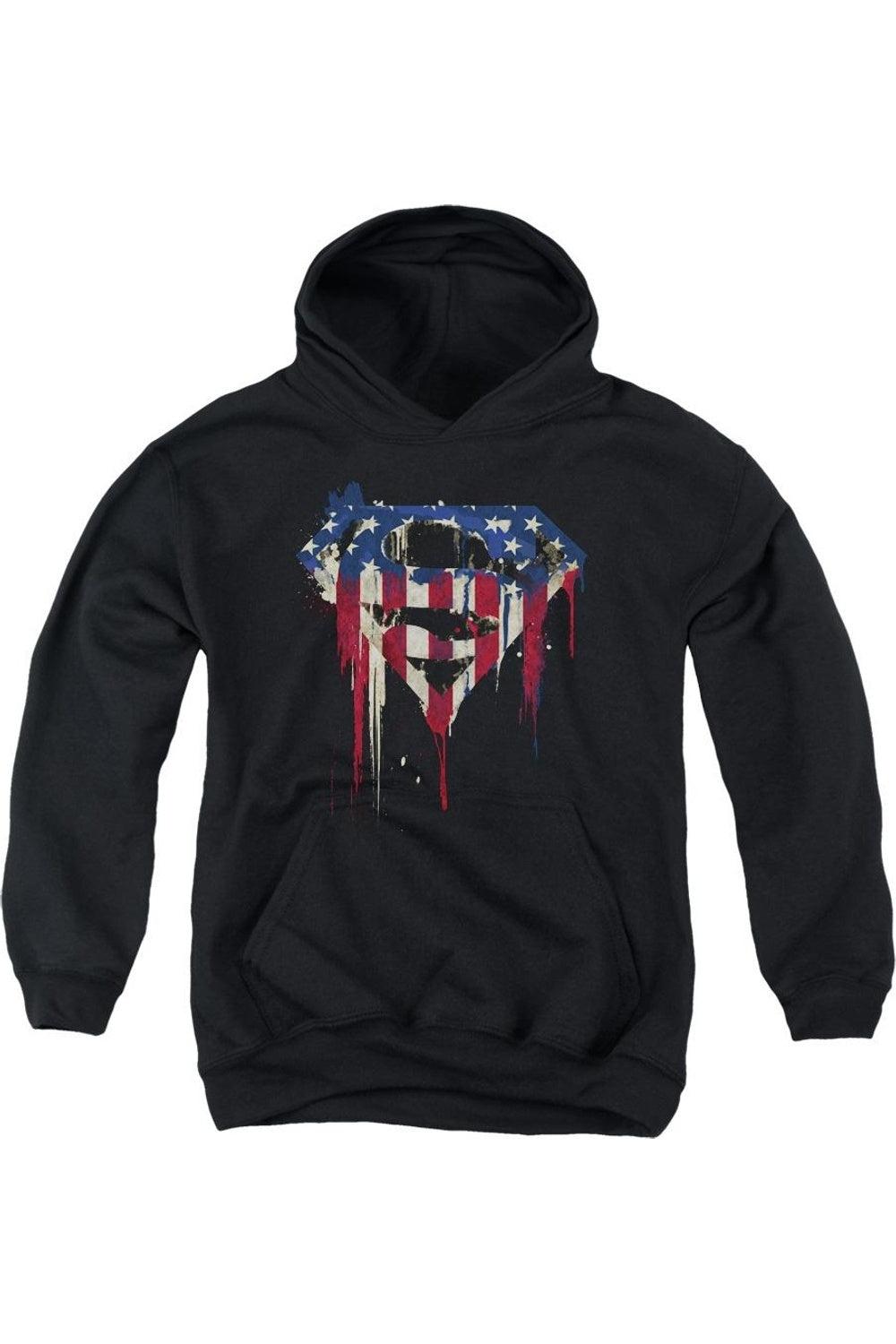 Супермен Блидинг Шилд молодежная толстовка с капюшоном Gildan, черный
Супермен Блидинг Шилд молодежная толстовка с капюшоном Gildan, черный