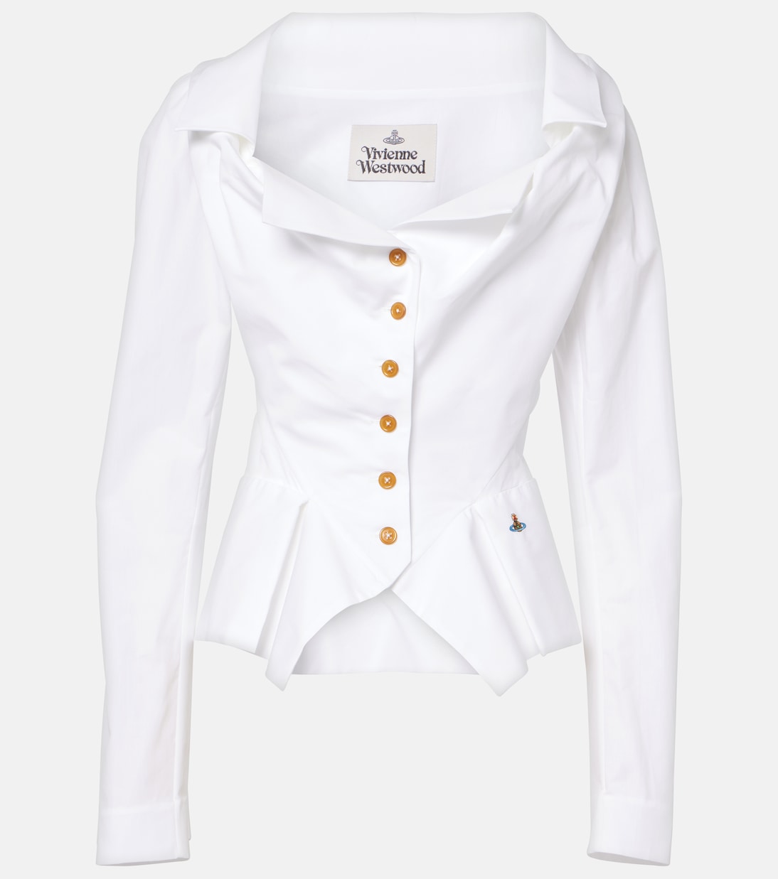 Хлопковая рубашка Monday Orb Vivienne Westwood, белый
Хлопковая рубашка Monday Orb Vivienne Westwood, белый