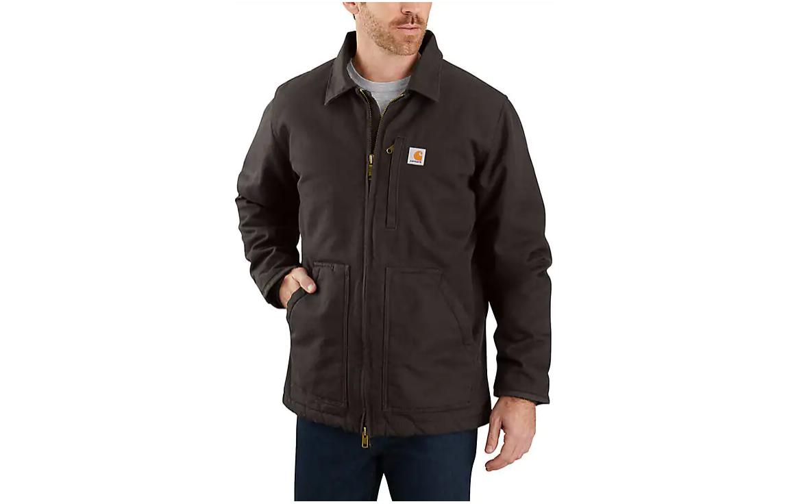 104293 Washed Duck Sherpa-Lined Coat Куртки Пальто Уровень 2 Устойчивость к холоду Свободный крой Мужские Carhartt, темно-коричневый/коричневый
104293 Washed Duck Sherpa-Lined Coat Куртки Пальто Уровень 2 Устойчивость к холоду Свободный крой Мужские Carhartt, темно-коричневый/коричневый