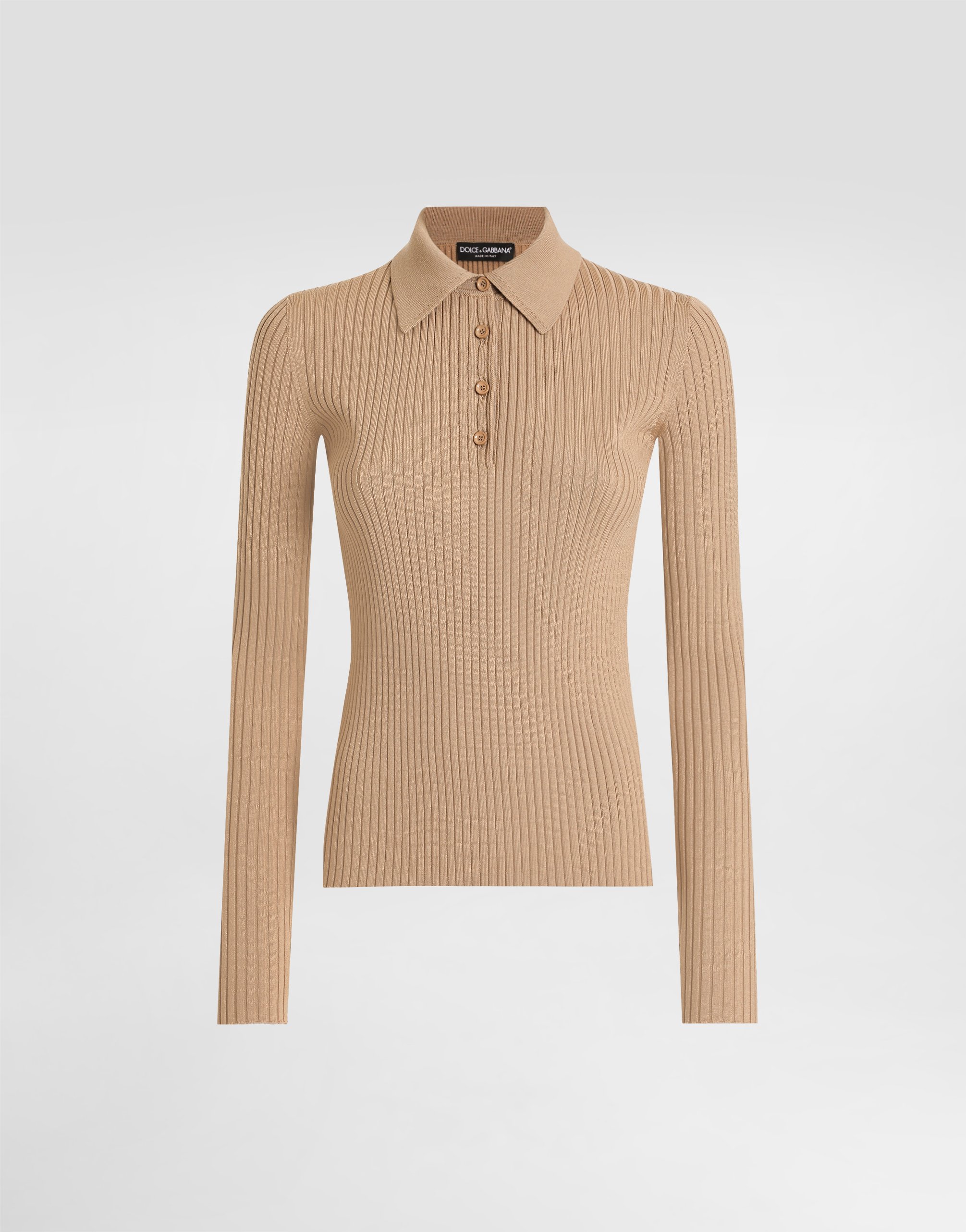 Вязаный шерстяной пуловер Dolce & Gabbana, бежевый
Вязаный шерстяной пуловер Dolce & Gabbana, бежевый