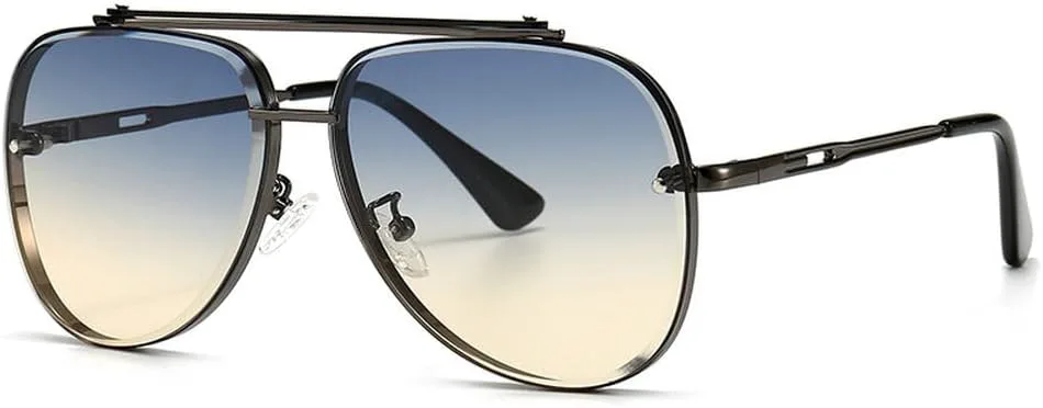 Роскошные солнцезащитные очки с градиентным переходом цвета для мужчин, классический стиль, без оправы, винтажные, цвет «синий чай», один размер LVTFCO, Blue Tea
Роскошные солнцезащитные очки с градиентным переходом цвета для мужчин, классический стиль, без оправы, винтажные, цвет «синий чай», один размер LVTFCO, Blue Tea