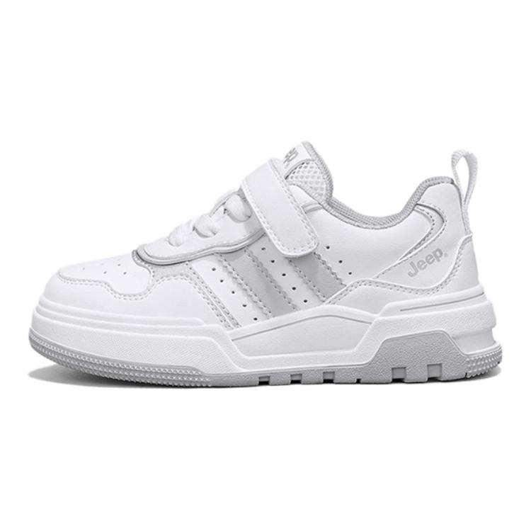 Детские кроссовки для скейтбординга с амортизацией и износостойкостью низкие Jeep, белый/серебряный 
Детские кроссовки для скейтбординга с амортизацией и износостойкостью низкие Jeep, белый/серебряный