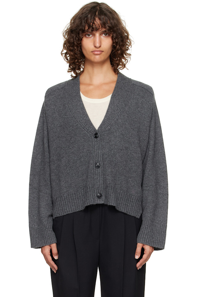 Loulou De Saison Серый кардиган kaia lds с ребристым вырезом
Loulou De Saison Серый кардиган kaia lds с ребристым вырезом