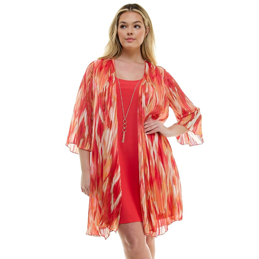 Комплект из 2 предметов Luxology больших размеров: кардиган с рукавами-колокольчиками и воротником-стойкой, цвет Coral Peach Tan
Комплект из 2 предметов Luxology больших размеров: кардиган с рукавами-колокольчиками и воротником-стойкой, цвет Coral Peach Tan