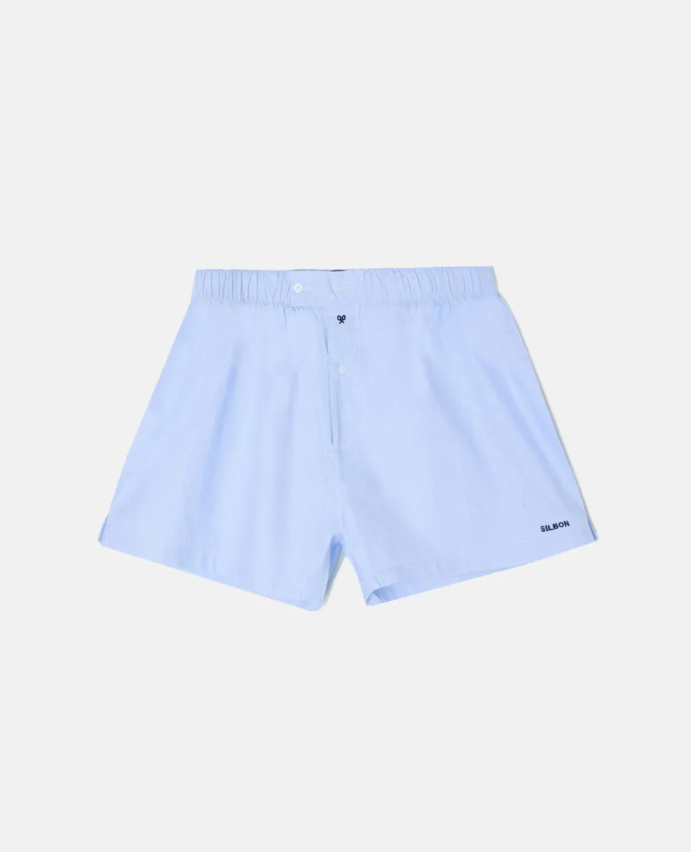 Мужские боксерские трусы с тысячей полосок светло-голубого цвета Silbon, голубой
Мужские боксерские трусы с тысячей полосок светло-голубого цвета Silbon, голубой