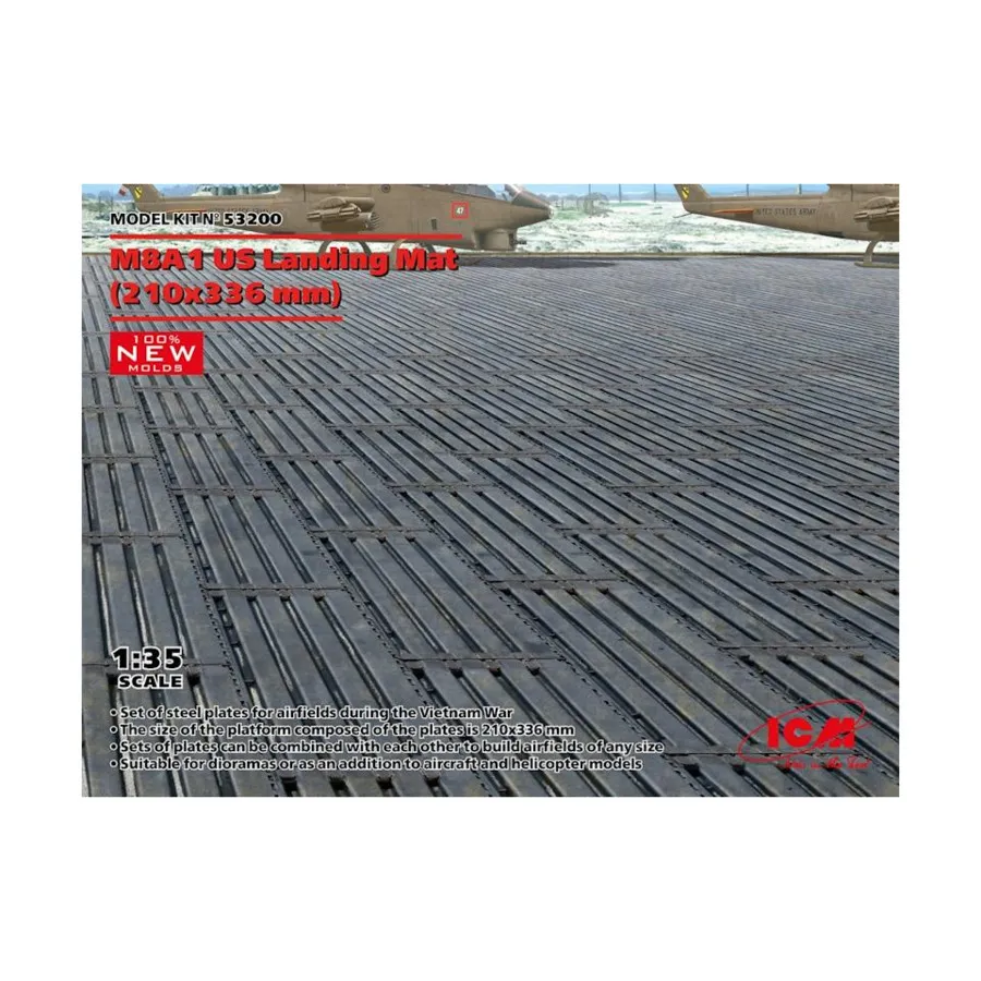 M8A1 Американский посадочный мат, Military Models 1/35 Scale (ICM)
M8A1 Американский посадочный мат, Military Models 1/35 Scale (ICM)