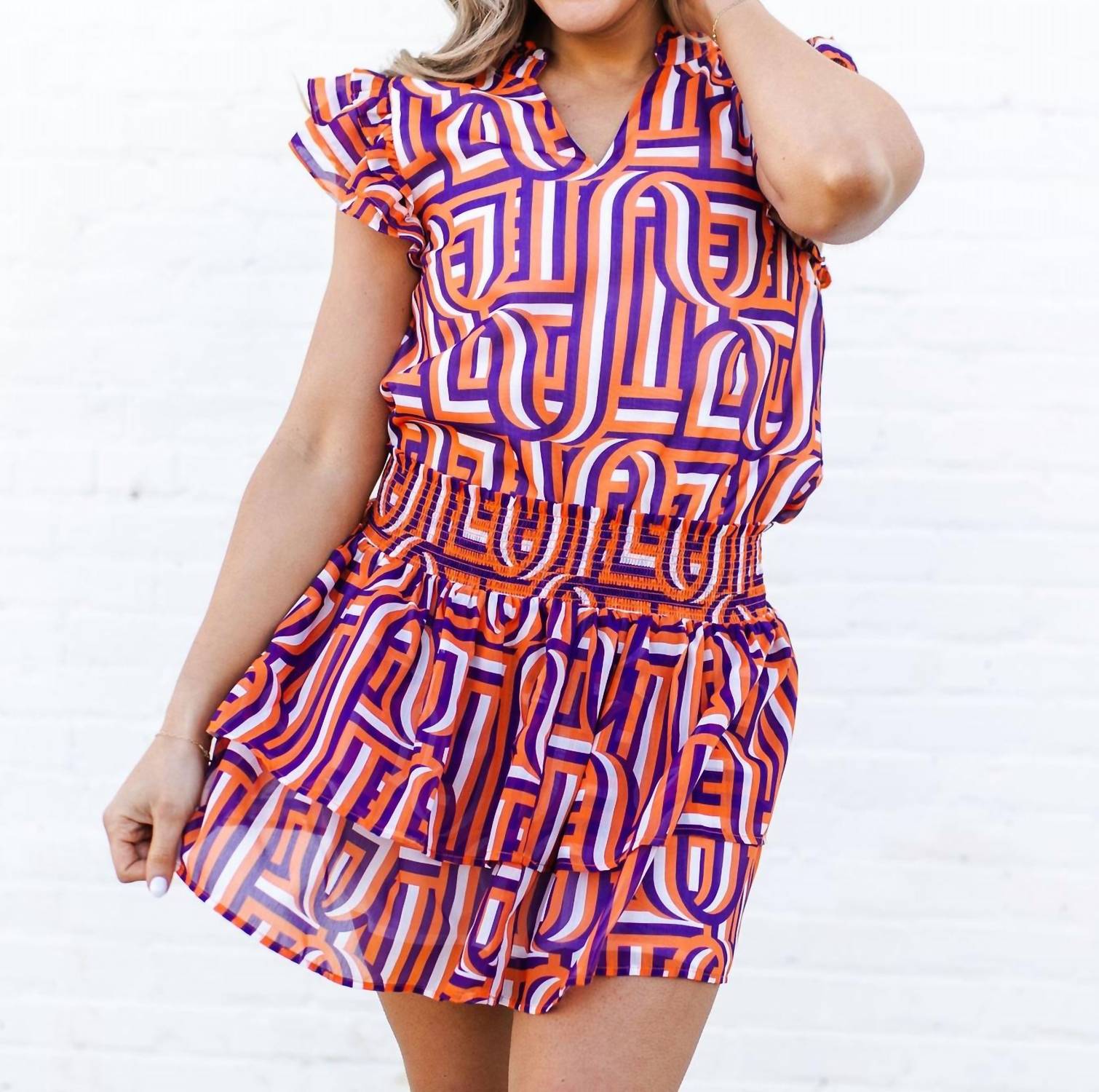 Юбка Marley Touchdown фиолетового/оранжевого цвета MICHELLE MCDOWELL 
Юбка Marley Touchdown фиолетового/оранжевого цвета MICHELLE MCDOWELL