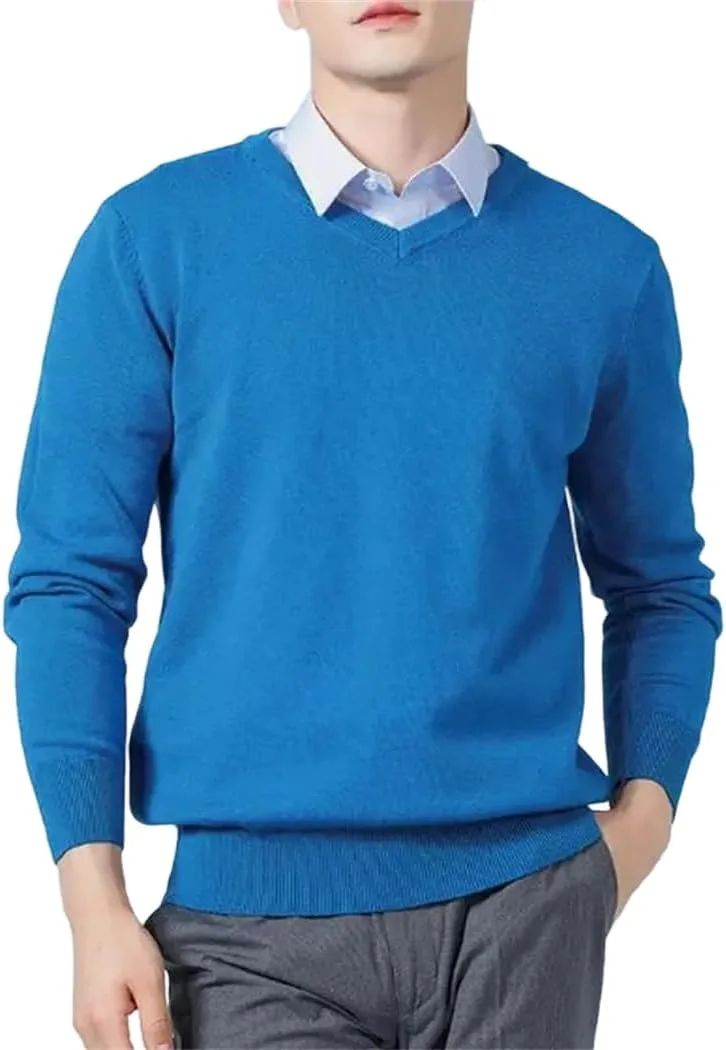 Мужской осенне-зимний пуловер Business Casual Slim Fit из мягкой шерсти V-образным вырезом
Мужской осенне-зимний пуловер Business Casual Slim Fit из мягкой шерсти V-образным вырезом