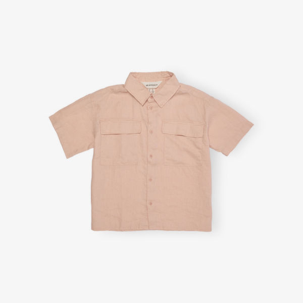 Рубашка льняная H&M Adorables с накладными карманами, оранжевый
Рубашка льняная H&M Adorables с накладными карманами, оранжевый