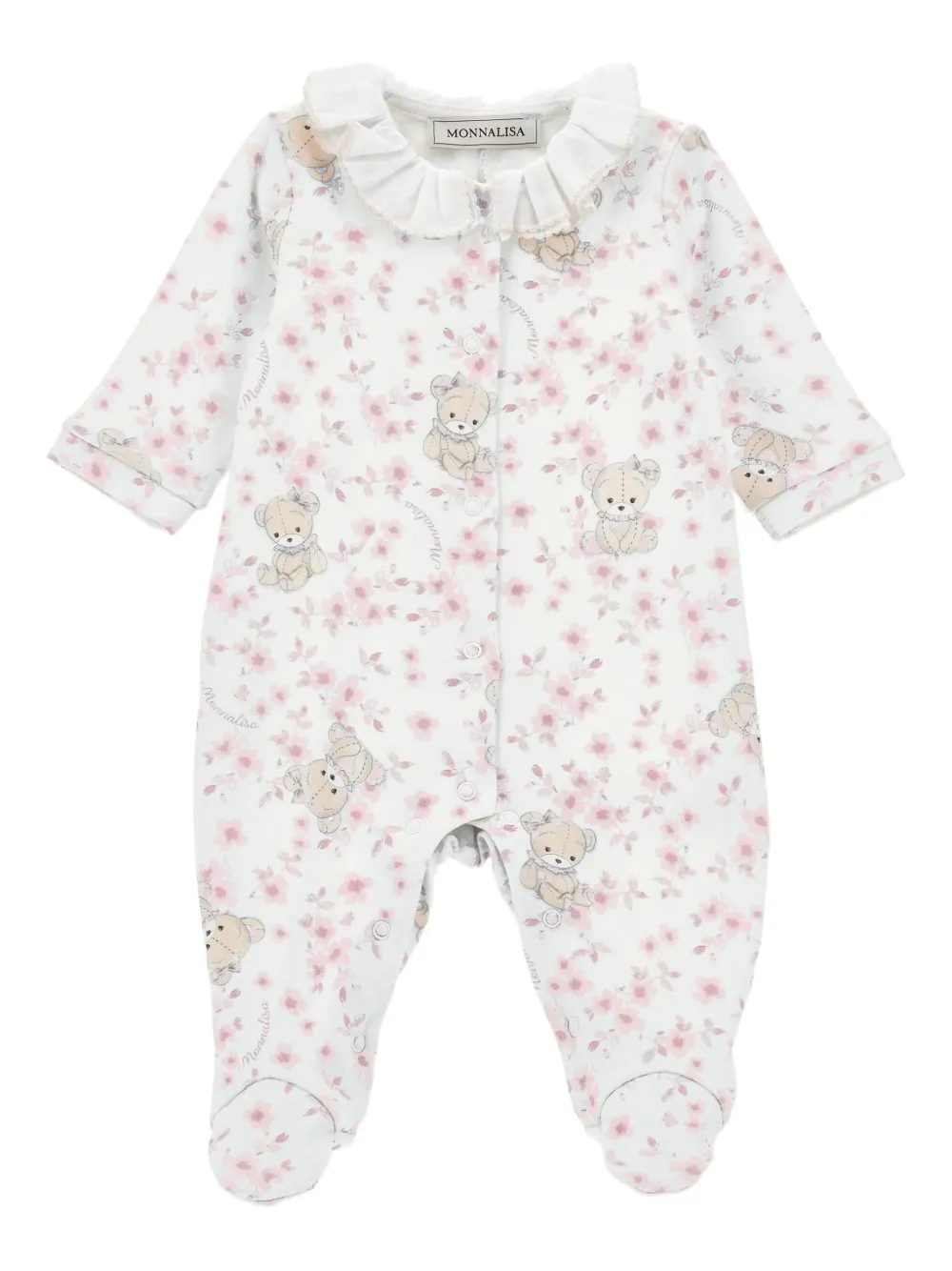 Ромпер с цветочным принтом Monnalisa, белый
Ромпер с цветочным принтом Monnalisa, белый