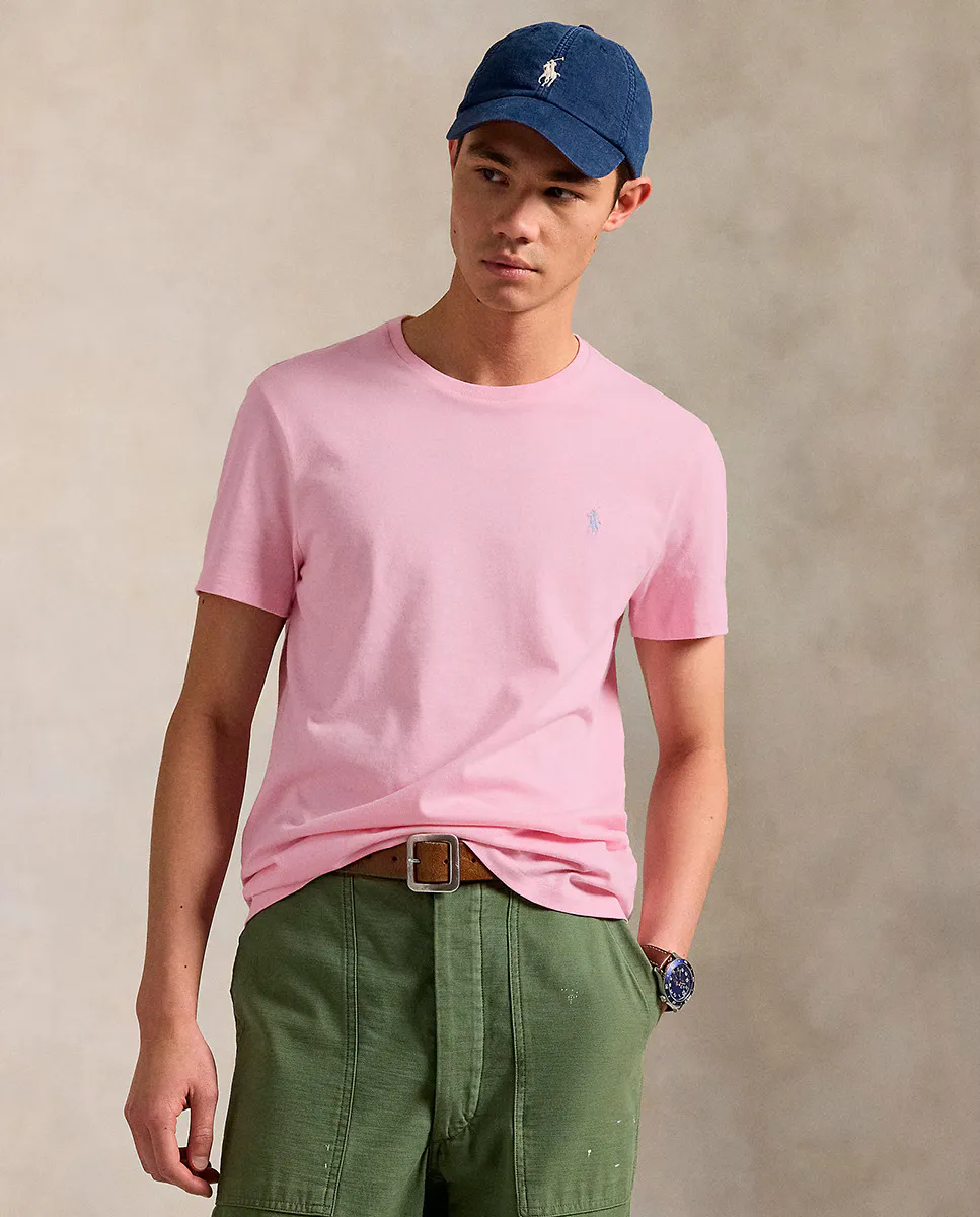 Мужская хлопковая футболка с вышитым логотипом Polo Ralph Lauren, светло-розовый
Мужская хлопковая футболка с вышитым логотипом Polo Ralph Lauren, светло-розовый