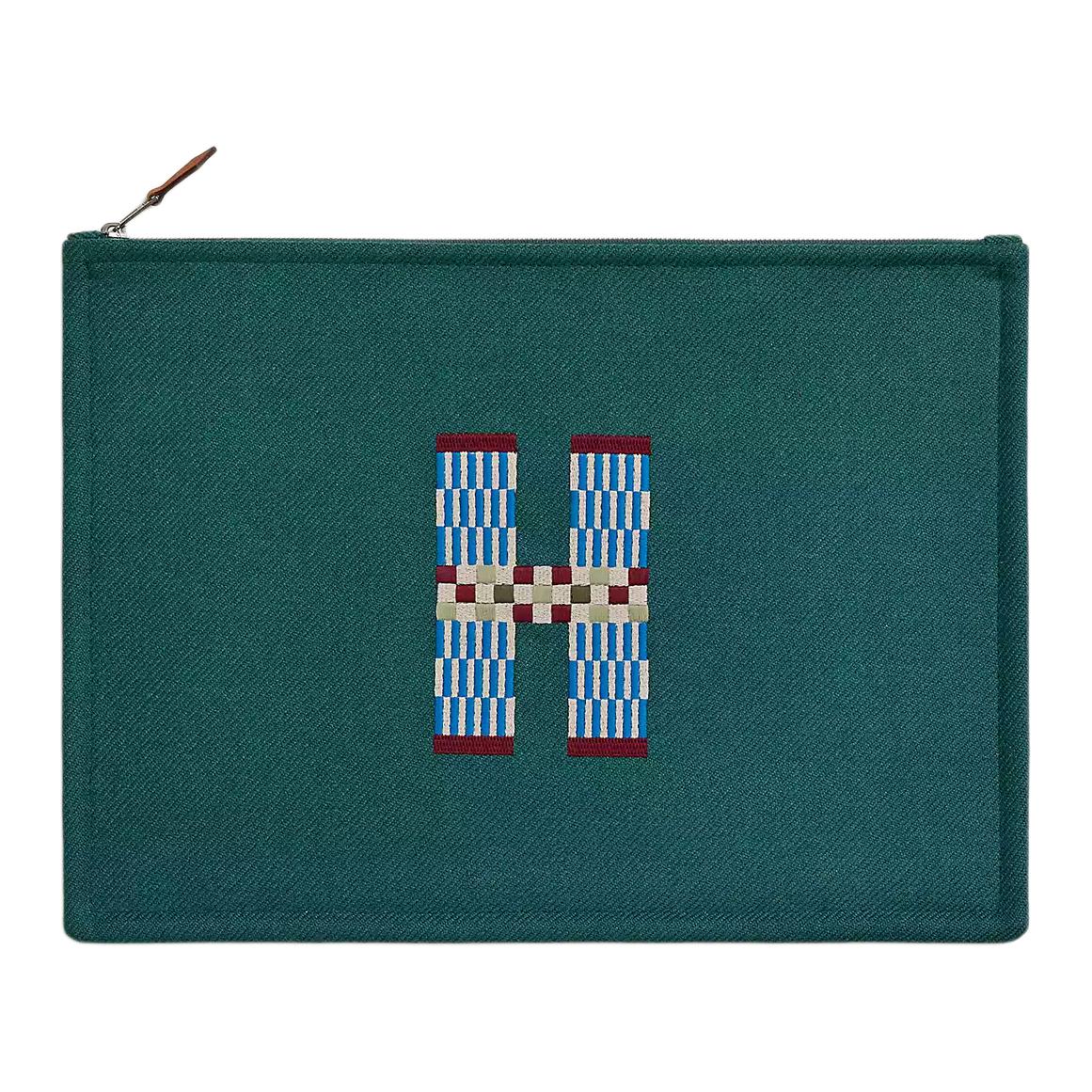 HERMES Плоский хлопковый клатч большой женский кедровый, Cedar
HERMES Плоский хлопковый клатч большой женский кедровый, Cedar