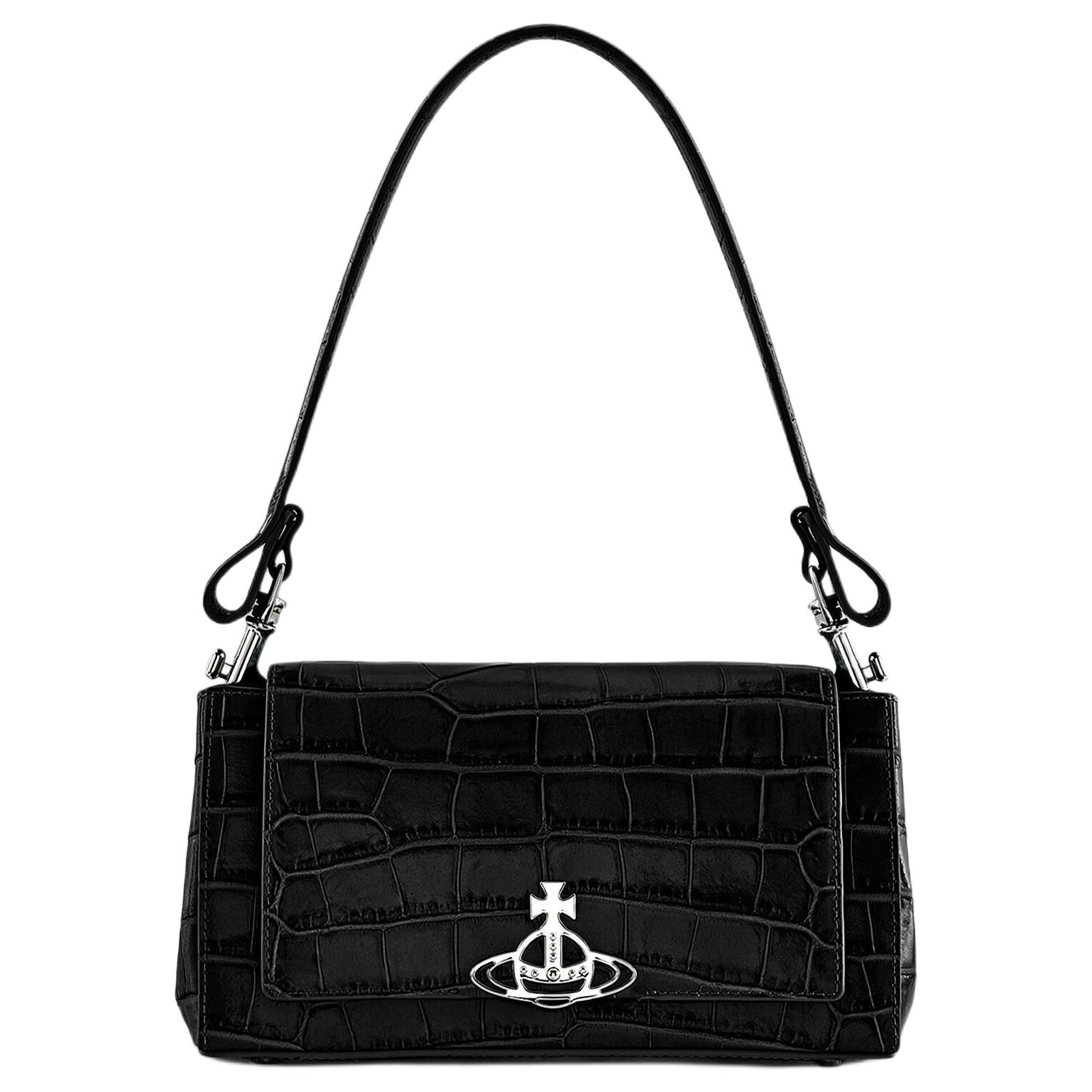 HAZEL Кожаная плечевая сумка из коровьей кожи Багет Сумка через плечо Средний размер Женская черная Vivienne Westwood
HAZEL Кожаная плечевая сумка из коровьей кожи Багет Сумка через плечо Средний размер Женская черная Vivienne Westwood